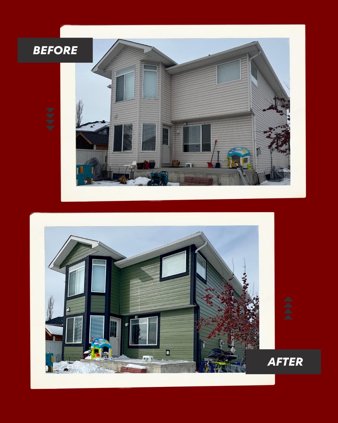 Exterior siding project by Caltru Contracting